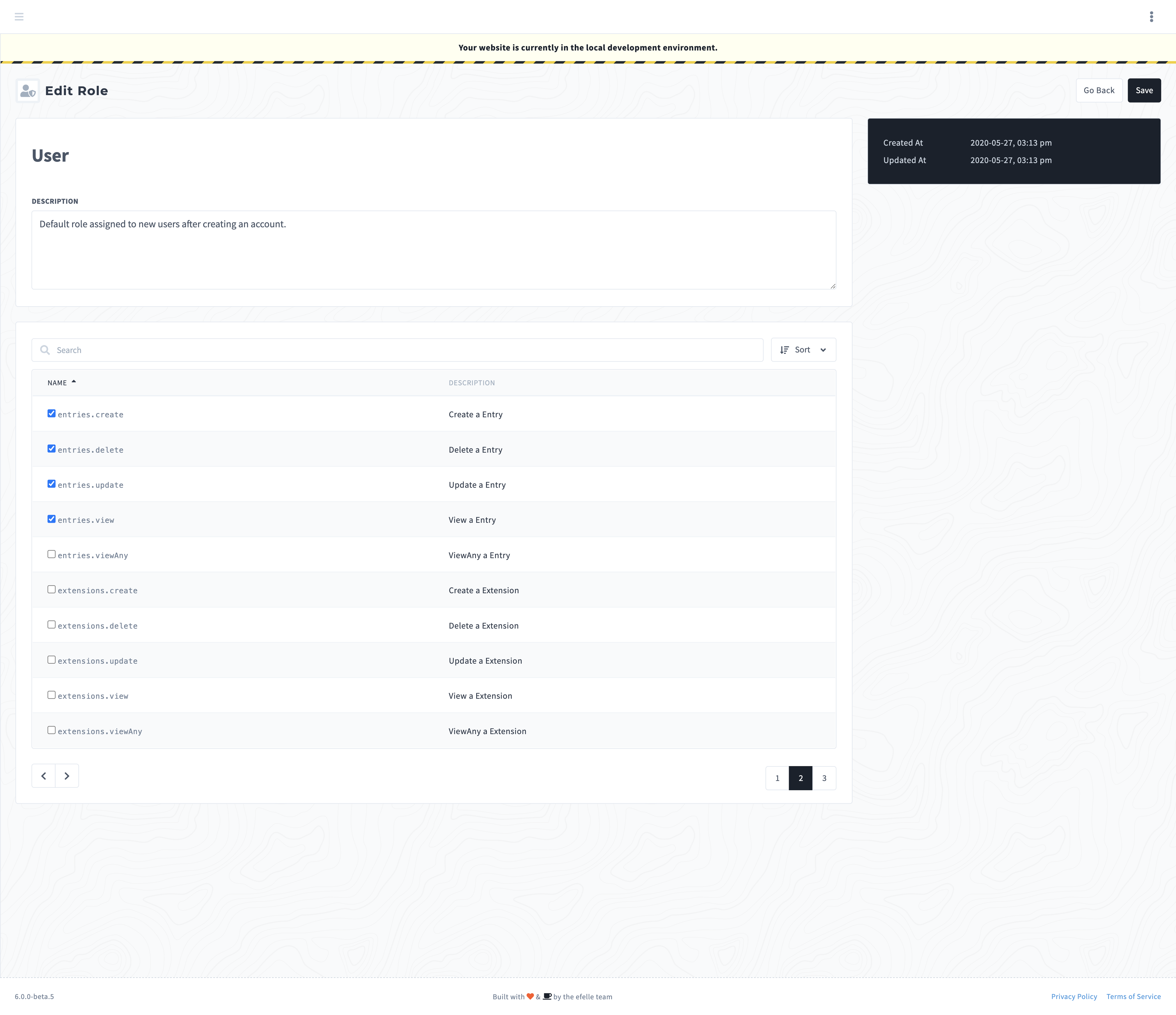 Assigning Permissions to Roles