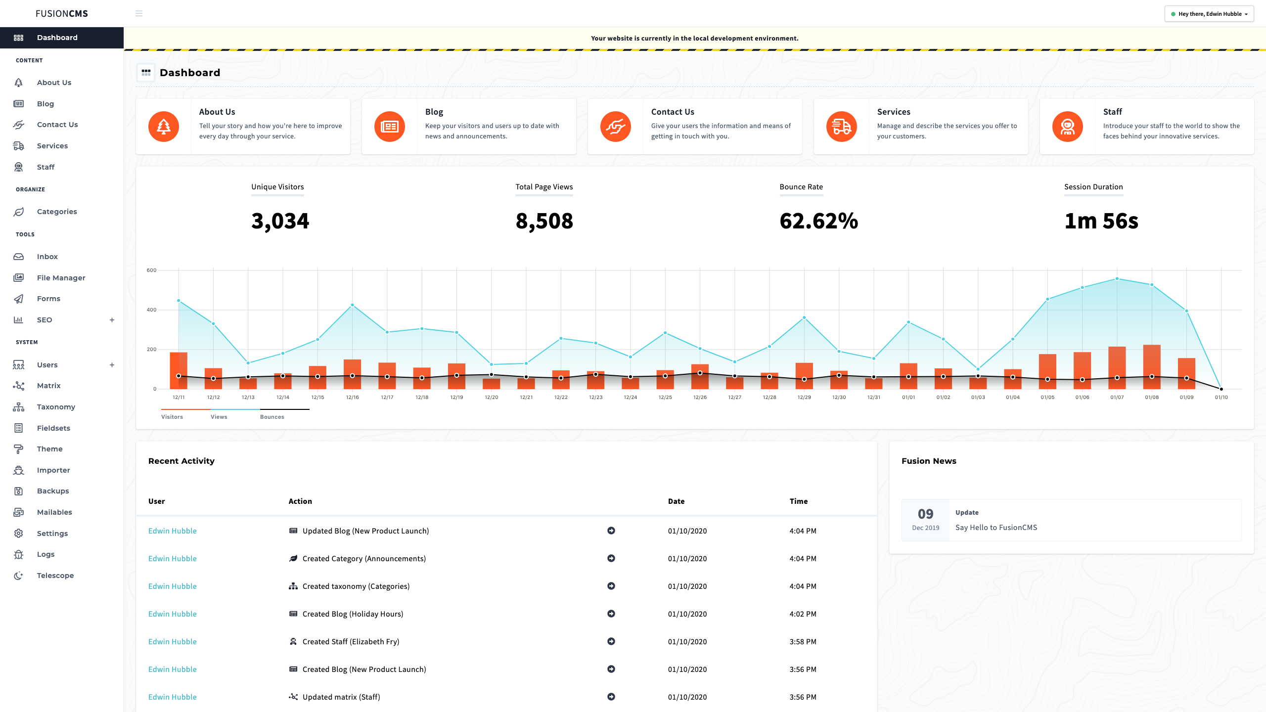 FusionCMS Preview